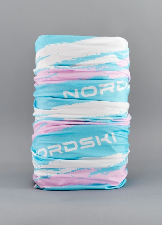 Nordski Stripe многофункциональный баф синий-розовый