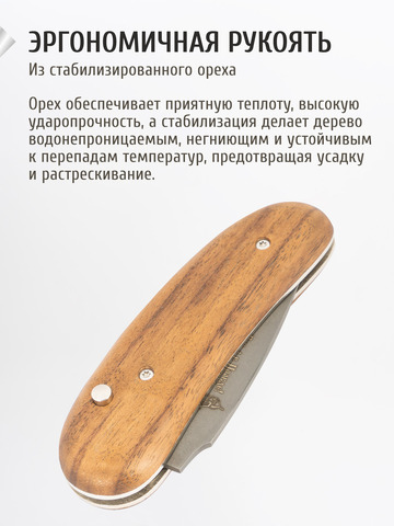 Нож «Северный» (сталь X12МФ, стабилизированный орех)