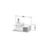 Duravit D-Neo DE491801616 Тумбочка подвесная компакт, 260x800x480 мм, 1 открытое отделение на правой стороне, цвет: Black Oak
