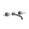 Gessi 316 54194#239 Встраиваемый смеситель для раковины с изливом 200-180мм (внешняя часть), цвет: steel brushed