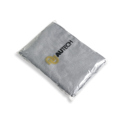 AuTech Микрофибровая салфетка 30*30 см, серая, без оверлока, 280гр. уп-ка 10 шт.