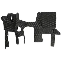 Ковры 3D SHACMAN X3000 (экокожа, черный, бежевая строчка)
