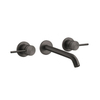 Gessi 316 54194#707 Встраиваемый смеситель для раковины с изливом 200-180мм (внешняя часть), цвет: brushed black metal pvd