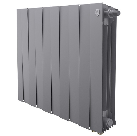RoyalThermo PianoForte 500 VR80 Silver Satin, 6 секций - радиатор с подключением нижним правым