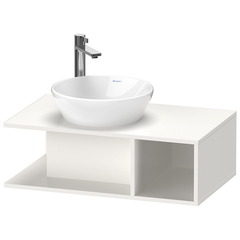 Duravit D-Neo DE491802222 Тумбочка подвесная компакт, 260x800x480 мм, 1 открытое отделение на правой стороне, цвет: белый высокоглянцевый фото
