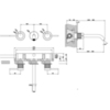 Gessi 316 54194#707 Встраиваемый смеситель для раковины с изливом 200-180мм (внешняя часть), цвет: brushed black metal pvd