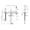 Gessi Rettangolo K 53043#299 Смеситель для ванны на 3 отверстия, с переключателем и ручным душем, без излива, цвет: черный