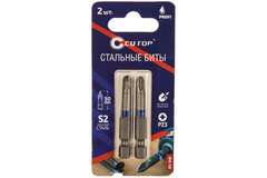 83-346 Набор стальных бит, 2 шт., CUTOP Profi, PZ3, 50 мм