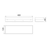 Lemark Shelf Line 9771052 Полка для душа прямая 400 мм из нерж. стали с крючками, хром