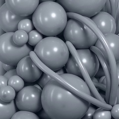 Шар S 5''/13 см, Пастель, Холодный графит (082), 100 шт.