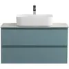 BelBagno KRAFT-900-2C-SO-AO База под раковину подвесная с фрезерованными ручками по всей длине фасада с двумя выкат. ящ., Голубой Мат., 900x455x500