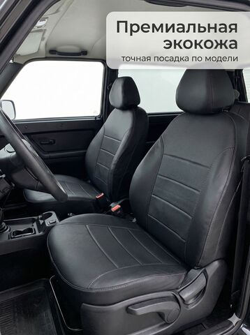 Чехлы Лада Нива 4x4 (2019-2025) - экокожа, черный - фото 2