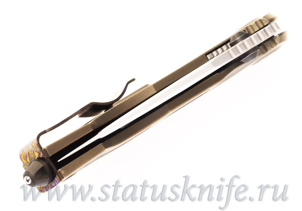Нож CKF Sokosha One-Off (полированный дамаск, оранжевый карбон)
