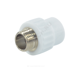 Муфта PP-R комбинированная белая Дн 20х1/2" НР VALFEX 10130020