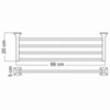 WasserKRAFT Wern K-2511 Полотенцедержатель с полкой, цвет: хром
