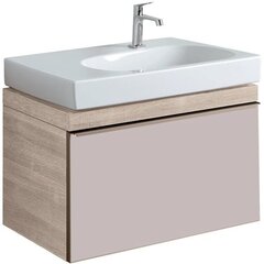 Geberit Citterio 500.557.JI.1 Тумба для раковины 73.4x55.4x50.4см, бежевый / глянцевое стекло, светлый дуб / меламин, структура дерева фото