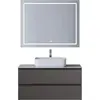 BelBagno KRAFT-1000-2C-SO-GSO База под раковину подвесная с фрезерованными ручк. по всей длине фасада с двумя выкатн. ящ., Темно-Серый Мат.,1000x455x500