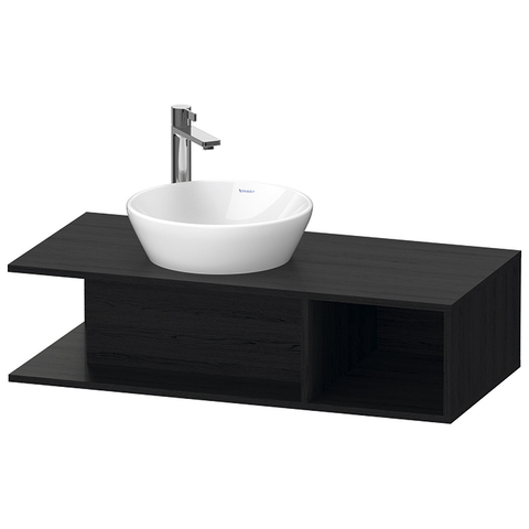 Duravit D-Neo DE491901616 Тумбочка подвесная компакт, 260x1000x480 мм, 1 открытое отделение на правой стороне, цвет: Black Oak