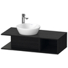 Duravit D-Neo DE491901616 Тумбочка подвесная компакт, 260x1000x480 мм, 1 открытое отделение на правой стороне, цвет: Black Oak