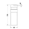Duravit Starck T 99351000 Дозатор для мыла настенный, цвет хром