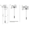 Gessi 316 54199#707 Излив потолочный с удаленным управлением (не входит в комплект), цвет: brushed black metal pvd