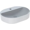 Geberit VariForm 500.778.01.2 Раковина с установкой на столешницу эллиптической формы, 60х45 см, с отв. под смеситель, без отв. перелива