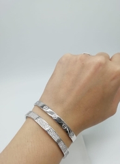 Серебряный браслет из коллекции LOVE без отвертки (замок защелка)