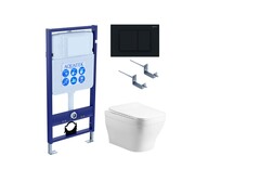 Aquatek Амадео SET AQUATEK АМАДЕО CM-012 4В1 Инсталляция с унитазом и клавишей, цвет: белый фото