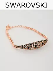 Браслет Россыпь из серо-черных камней Swarovski