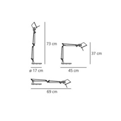Настольная лампа Tolomeo Micro Table A011830 черный