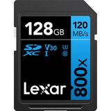 Карта памяти Lexar High-Performance 800x Blue PRO SDXC 128GB UHS-I U3 V30, R/W 150/45 МБ/с