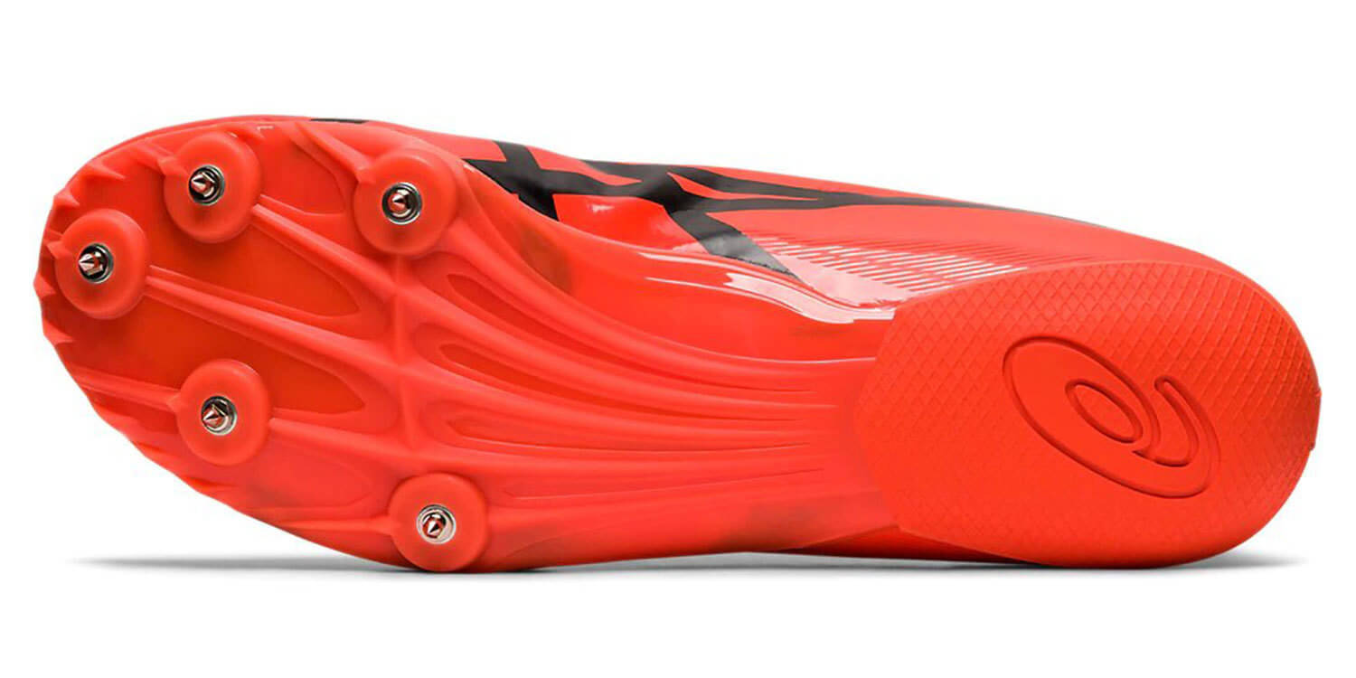 Asics Hyper Sprint 7 легкоатлетические шиповки для спринта красные - 2