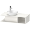 Duravit D-Neo DE491902222 Тумбочка подвесная компакт, 260x1000x480 мм, 1 открытое отделение на правой стороне, цвет: белый высокоглянцевый