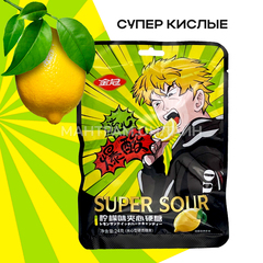 Карамель кислая Golden Crown Super Sour вкус лимон 24 г