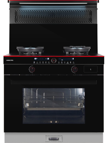 Газовая плита Hiberg S-FEG 92 с вытяжкой i-VM 9120
