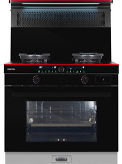 Газовая плита Hiberg S-FEG 92 с вытяжкой i-VM 9120