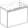 Geberit Acanto 500.615.16.1 Тумба под раковину, 74x53.5x41.6см, черный / лакированный матовый, черный / глянцевое стекло
