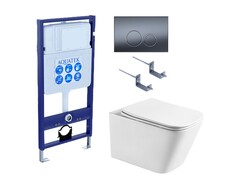 Aquatek SET ЛИБРА T KDI-035 4в1 (рама Aquatek Standard INS-0000012+крепеж KKI-0000002+KDI-0000035+унитаз ЛИБРА AQ1505T-00 с тонким сиденьем soft-close) фото