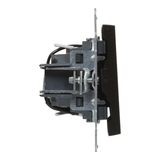 Переключатель одноклавишный с подсветкой/индикацией - Legrand SUNO - 10АХ 250В безвинтовые зажимы - Антрацит — фото 3
