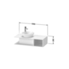 Duravit D-Neo DE491902222 Тумбочка подвесная компакт, 260x1000x480 мм, 1 открытое отделение на правой стороне, цвет: белый высокоглянцевый