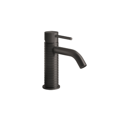 Gessi 316 54202#707 Смеситель для раковины на 1 отверстие, без донного клапана, излив 123мм, цвет: brushed black metal pvd фото