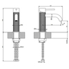 Gessi 316 54202#707 Смеситель для раковины на 1 отверстие, без донного клапана, излив 123мм, цвет: brushed black metal pvd
