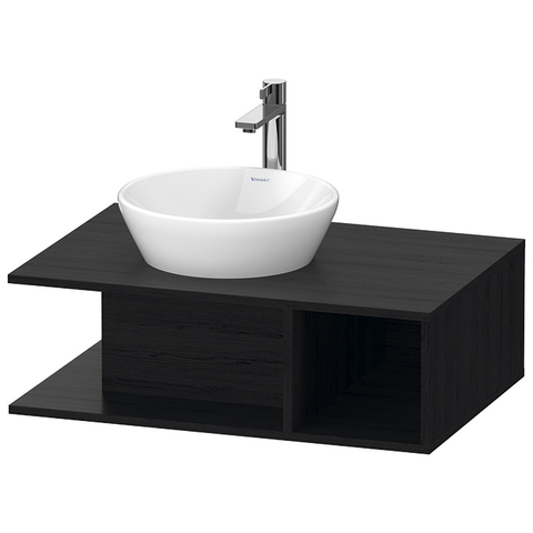 Duravit D-Neo DE492801616 Тумбочка подвесная компакт, 260x800x550 мм, 1 открытое отделение на правой стороне, цвет: Black Oak