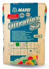 Клей для плитки Mapei Ultraflex S2, белый 25 кг.