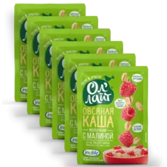 Молочная овсяная каша с малиной 'Ол'лайт', 240г 🔸 6 шт х 40г