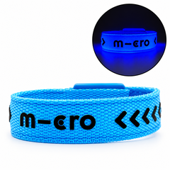 Браслетик с лого m-cro синий LED (светящийся)