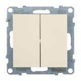 Выключатель двухклавишный - Legrand SUNO - 10АХ 250В безвинтовые зажимы - Слоновая кость — фото 1