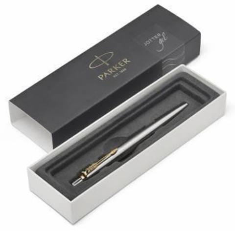 Ручка шариковая гелевая Parker Jotter Core, St. Steel GT (2020647)