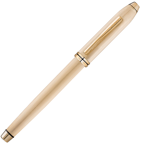 Ручка перьевая Cross Townsend 20th Anniversary Brushed 23KT Heavy Gold Plate LE (AT0046B-32MD)