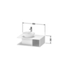 Duravit D-Neo DE492801616 Тумбочка подвесная компакт, 260x800x550 мм, 1 открытое отделение на правой стороне, цвет: Black Oak